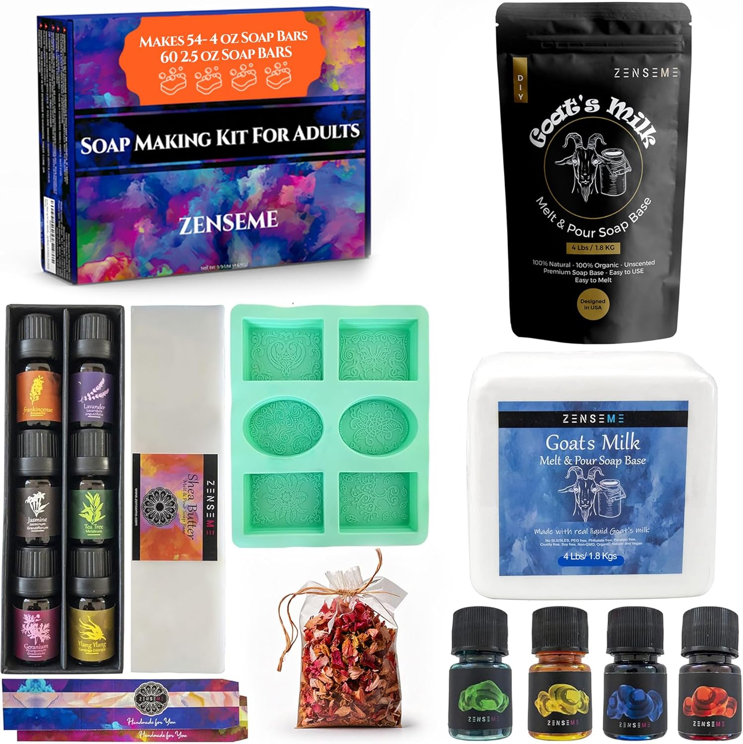 ZenseMe Goat Milk Base for Soap - Soap Making Kit for Adults