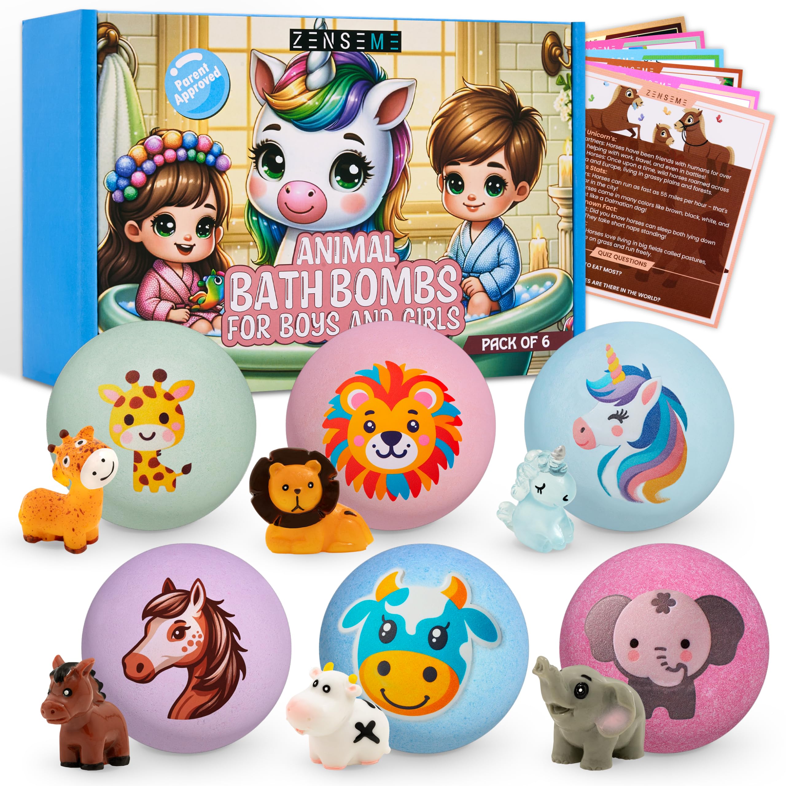 Animal bath bombs for boys and girls - ZenseMe 