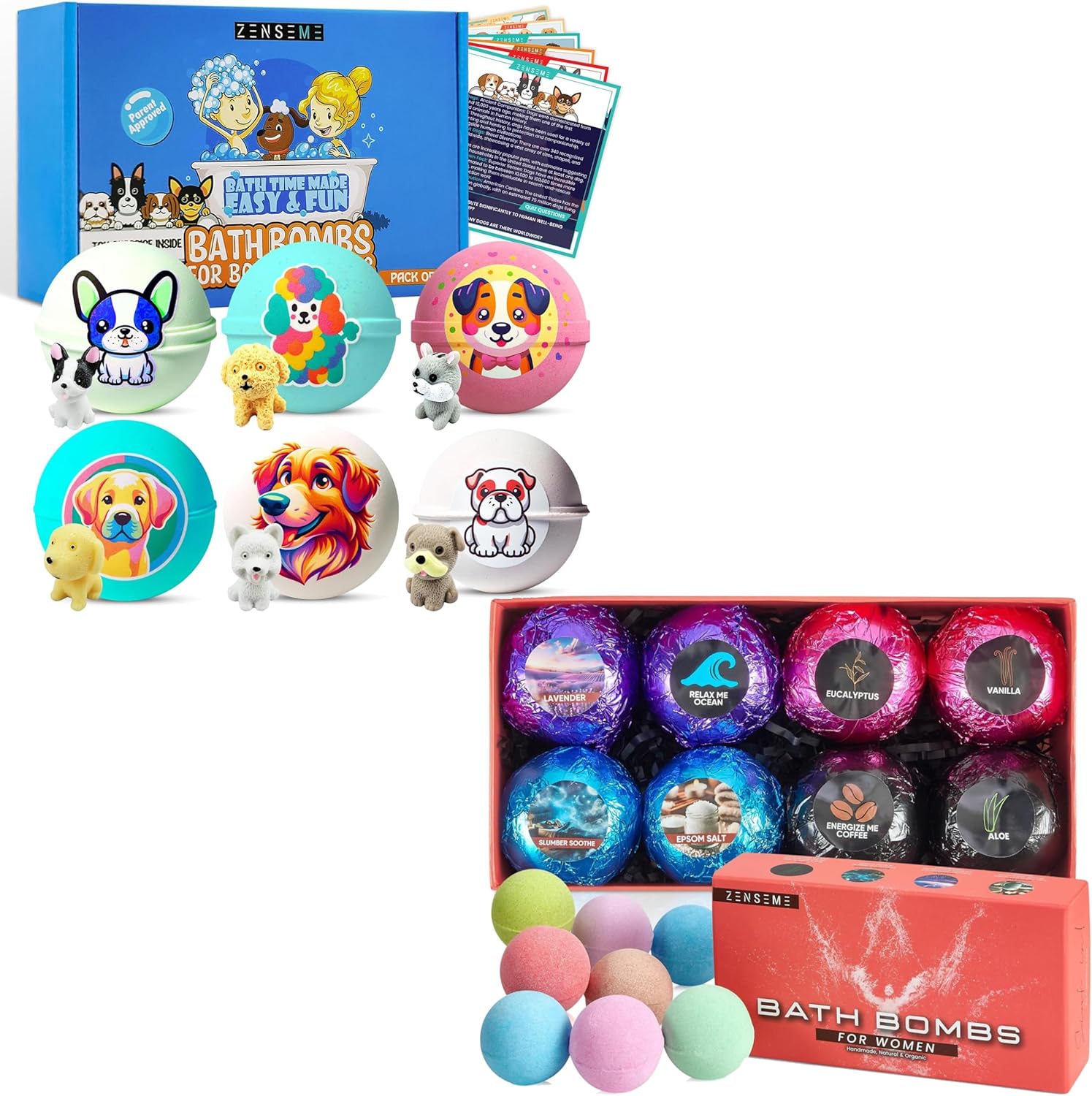 ZenseMe Bath Bombs for Women & Kids Bundle – 14 Organic