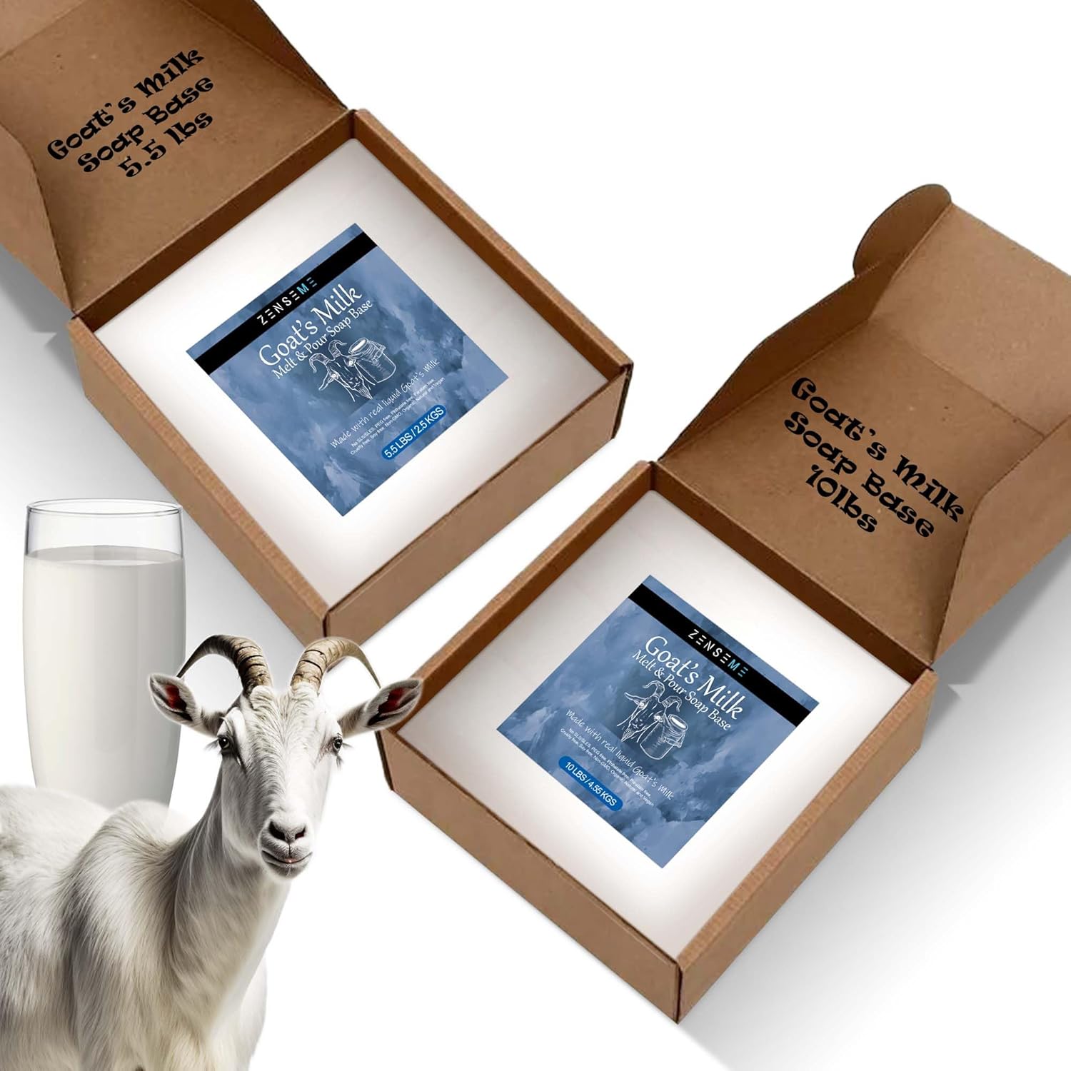 ZenseMe Goat Milk Soap Base Bundle – 15.5 lbs
