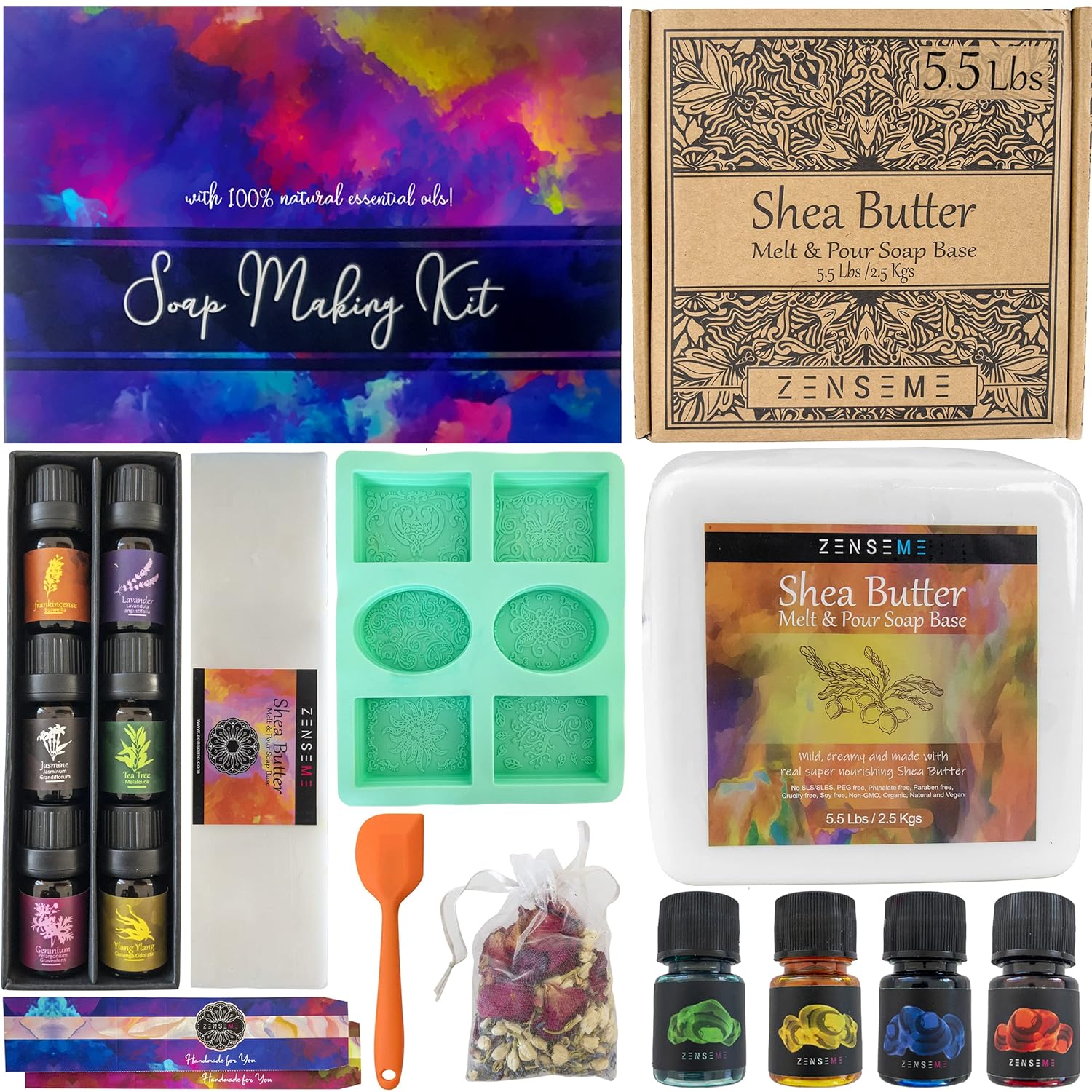 Bundle of Soap Making Kit with Shea Butter Soap Base