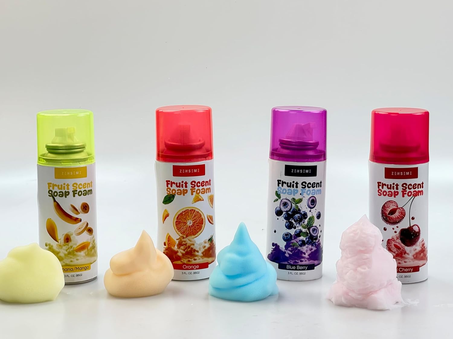 ZenseMe Fruit Scent Soap Foam 4-Pack