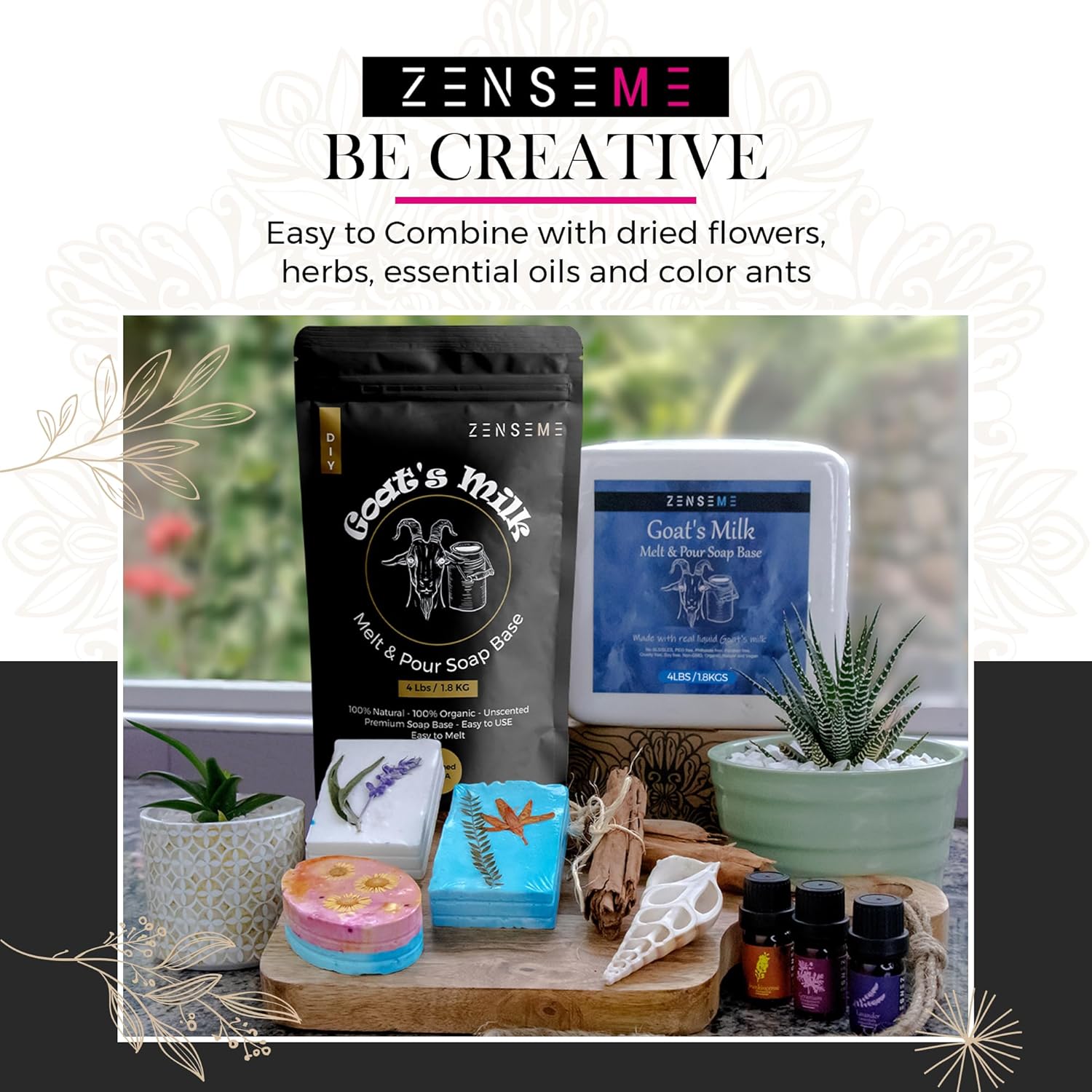 ZenseMe 9.5 LB Goats Milk and Shea Butter Soap Base

