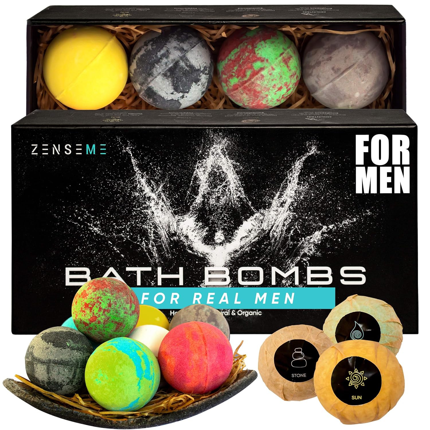 ZenseMe bath bombs for men