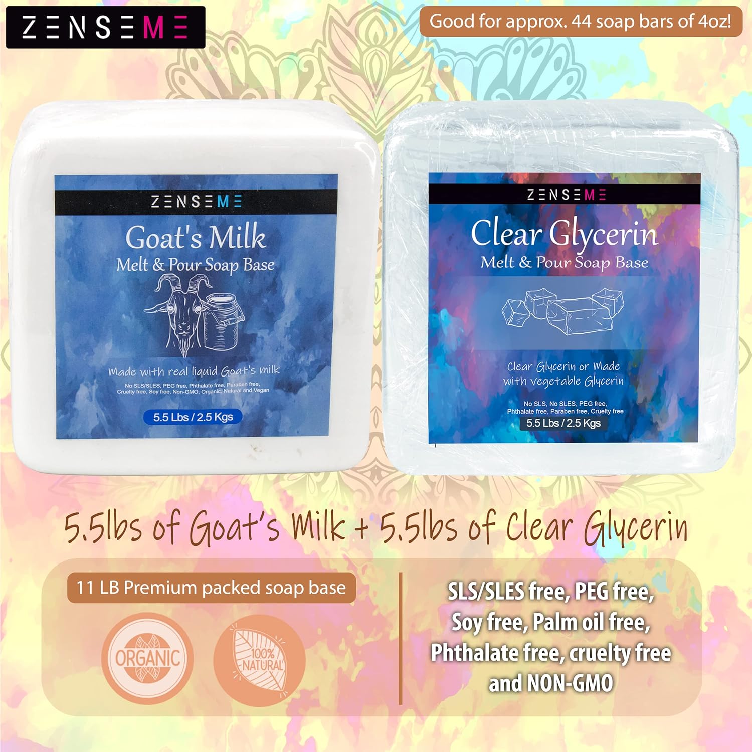 Zenseme 11 LB Goat’s Milk & Glycerin Soap Base – DIY Soap Making Kit