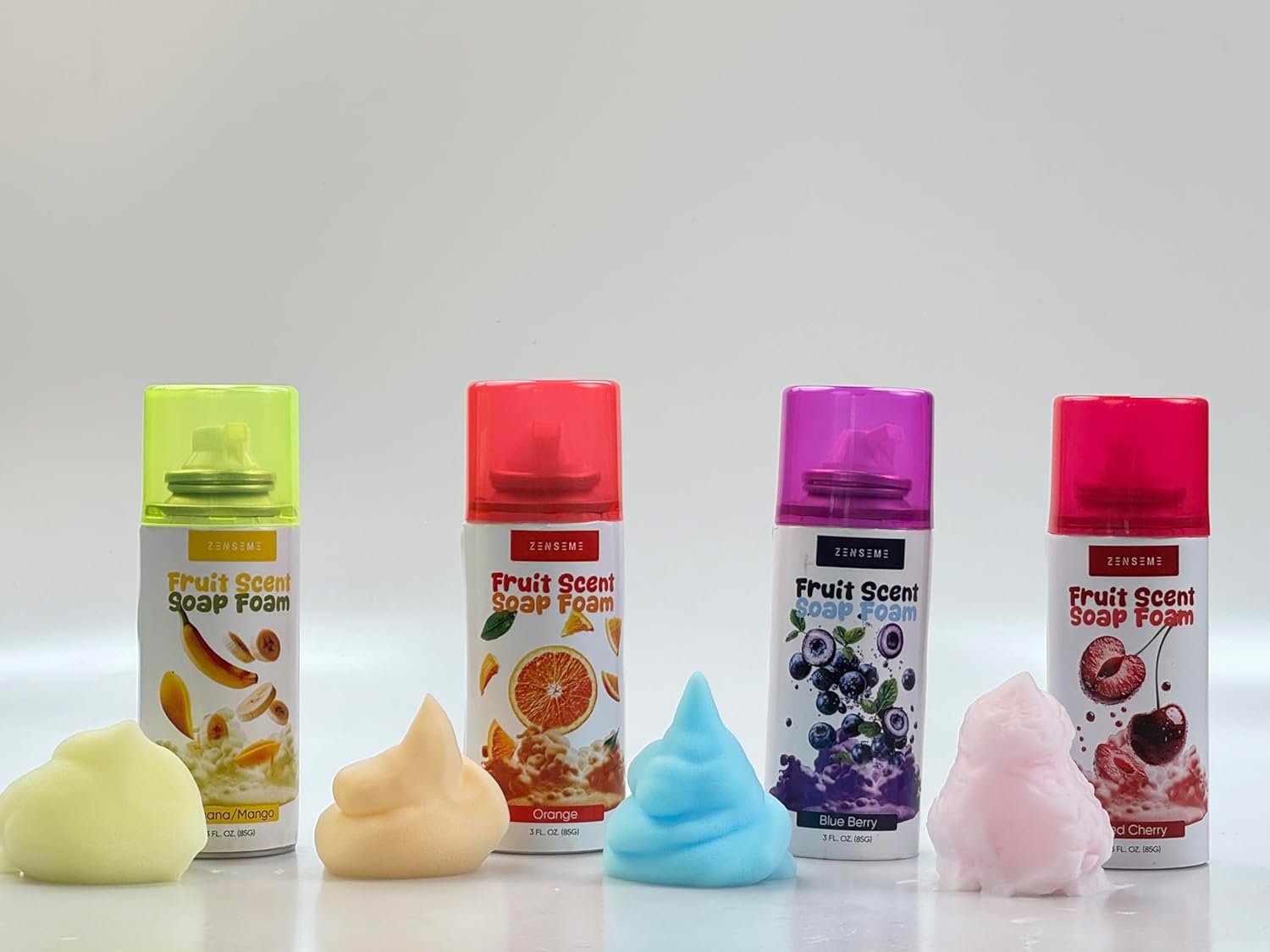 ZenseMe Fruit Scent Soap Foam 4-Pack