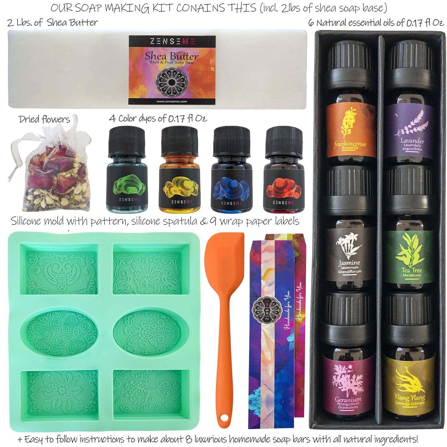 Bundle of Soap Making Kit with Shea Butter Soap Base