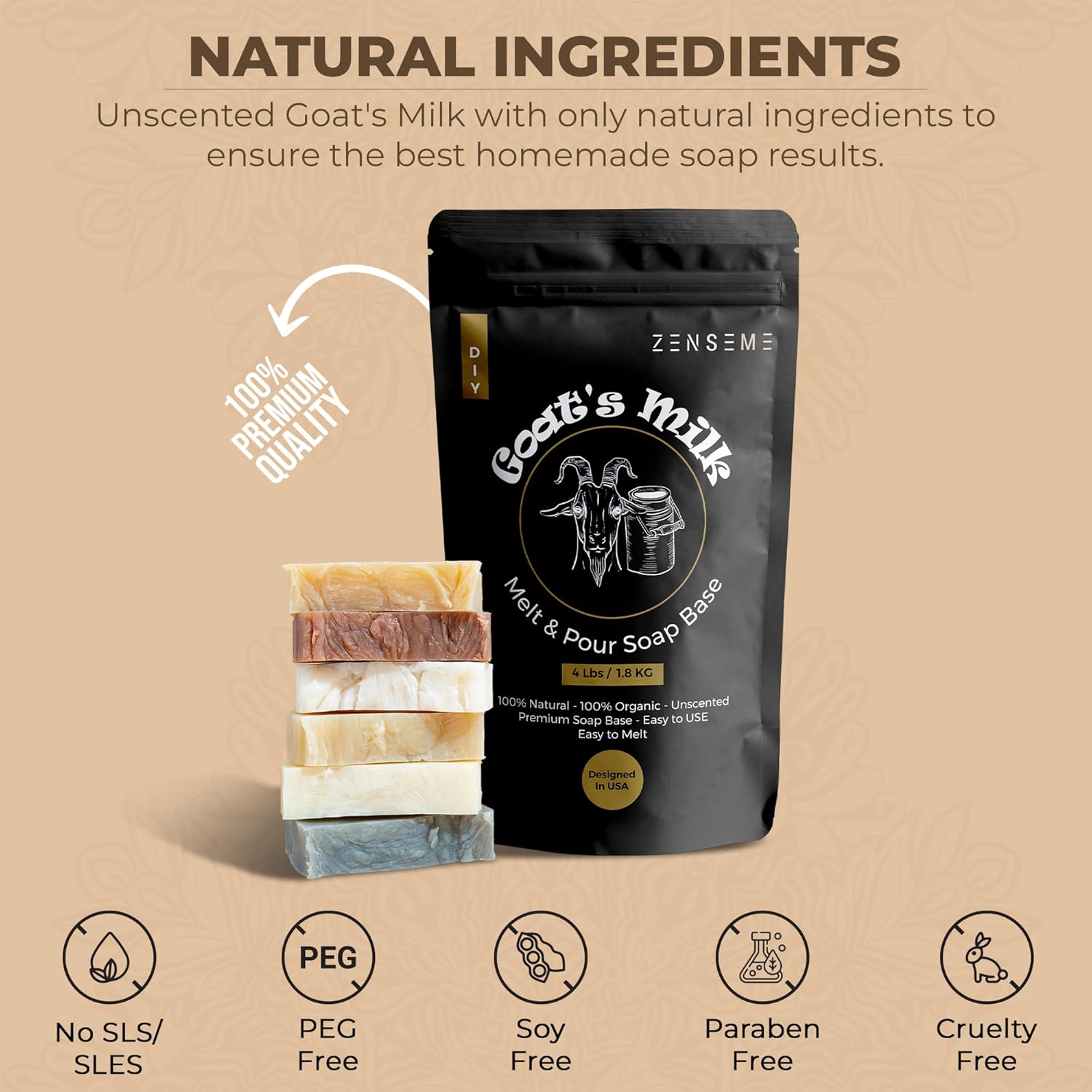 ZenseMe Goat Milk melt and pour Soap Base