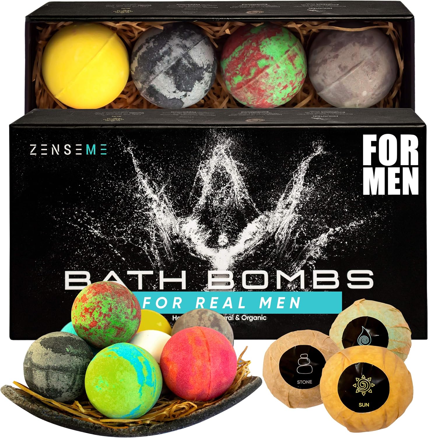 Bath Bombs for Men – 26 Scented Organic Handmade Bath Bombs
