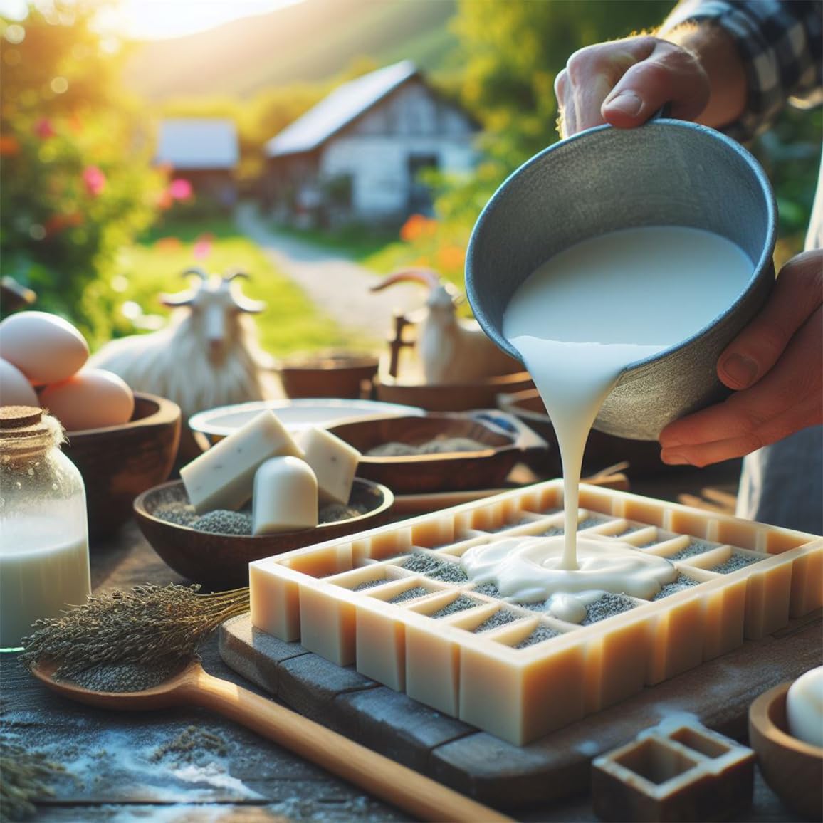 ZenseMe Natural Goat Milk Soap Base – Unscented, SLS-Free, For DIY Soap Making (10, 15, 26 lbs)