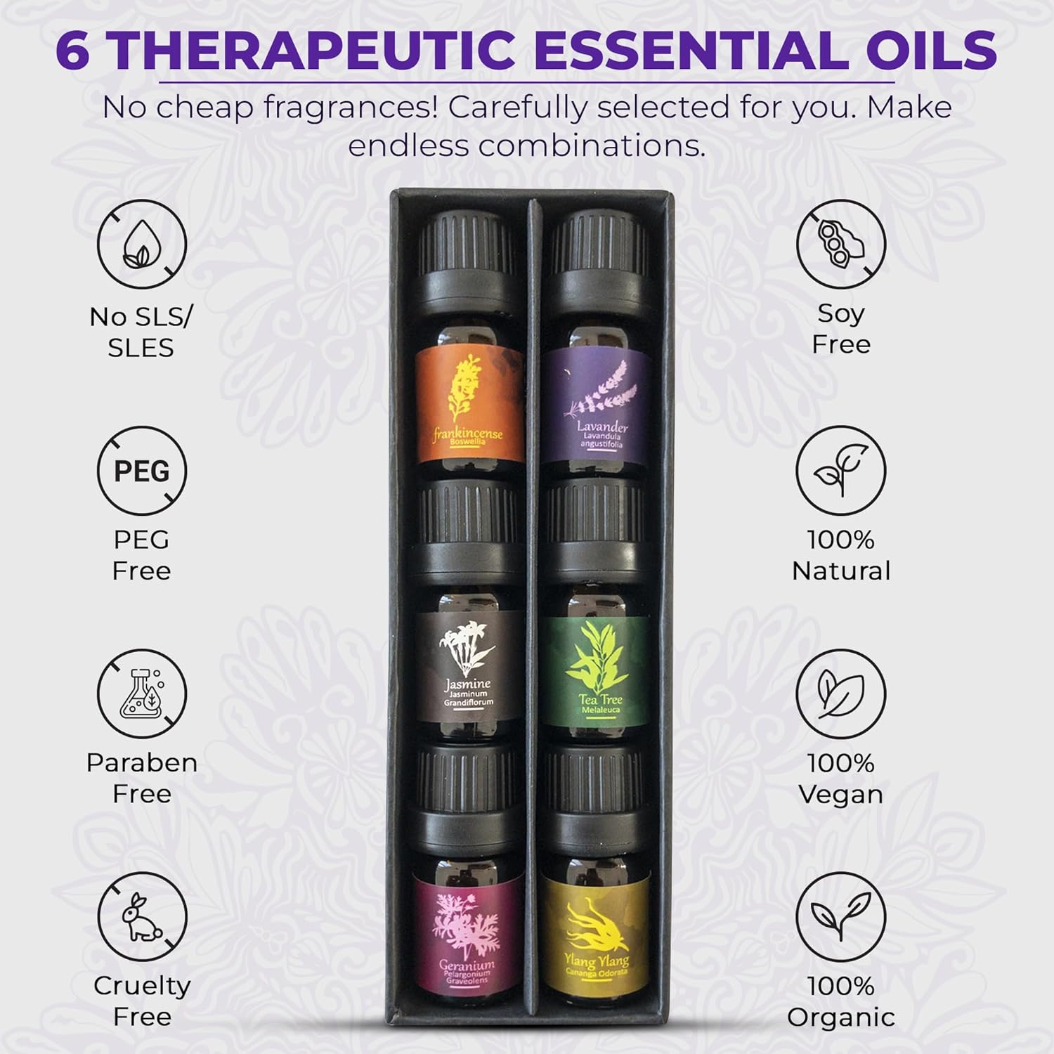 6 therapeutic essential oils - ZenseMe
