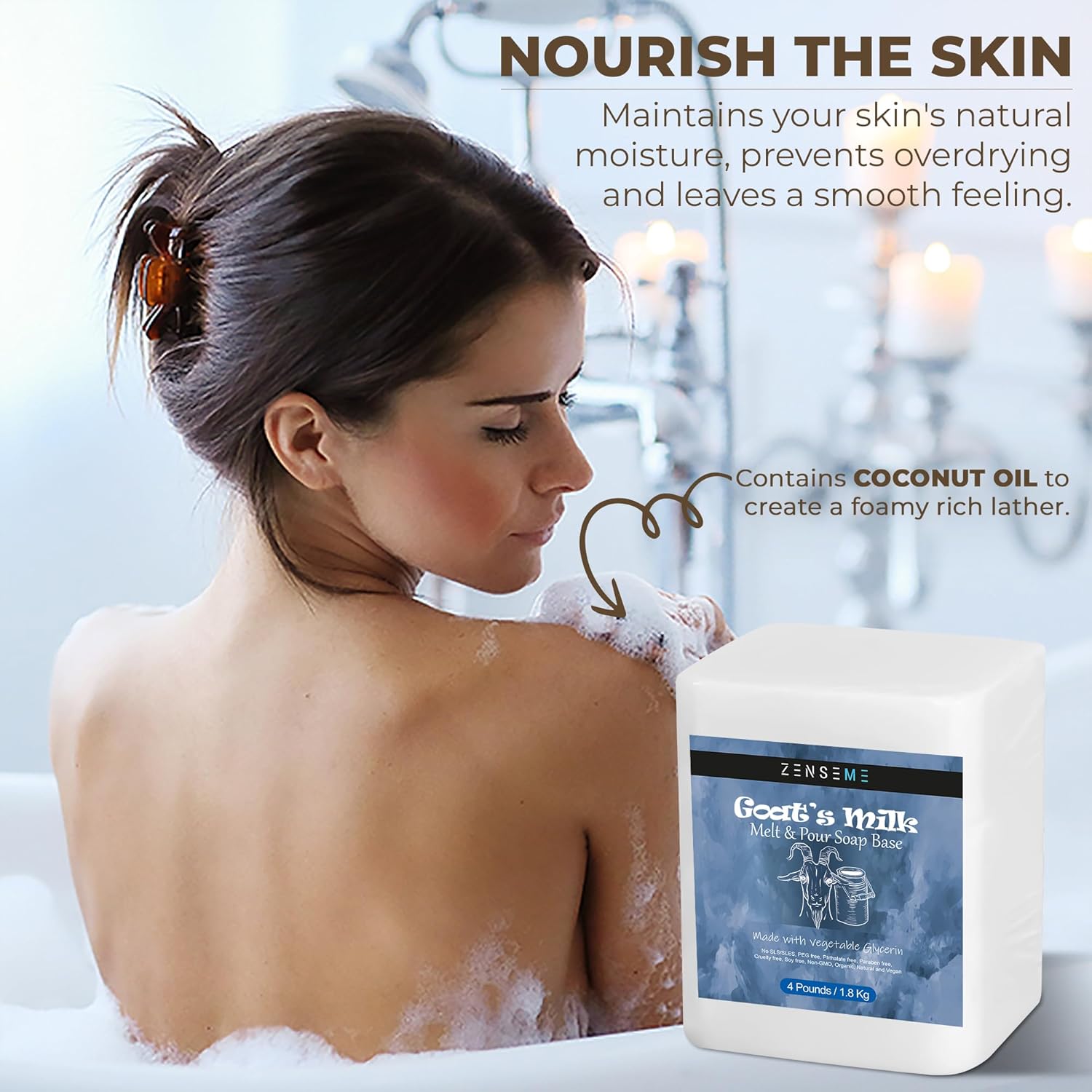 ZenseMe Goat Milk melt and pour Soap Base