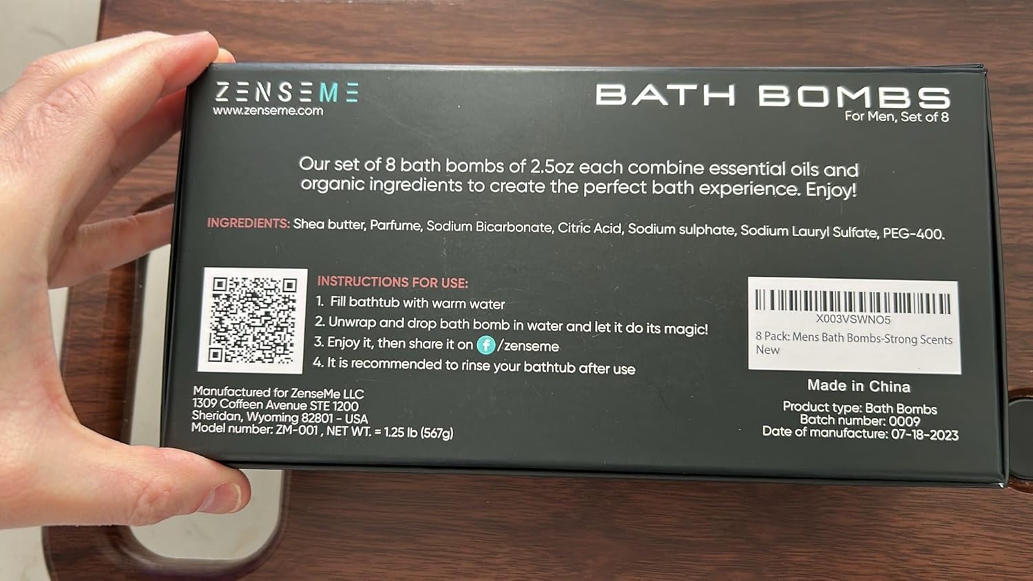 ZenseMe bath bombs for men SET of 8