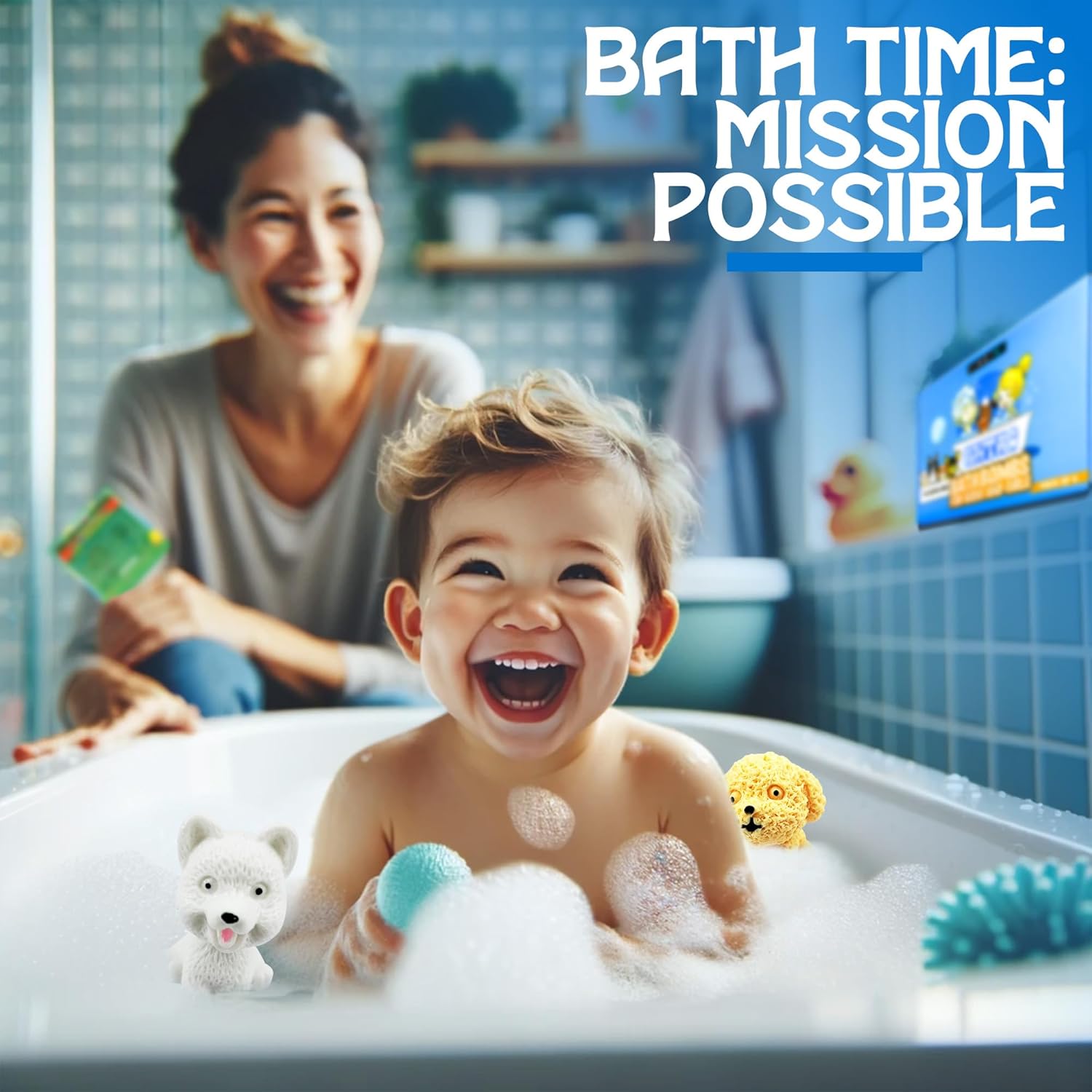 Zenseme Bundle of 12 Kids Bath Bombs with Toys & Flash Cards 
