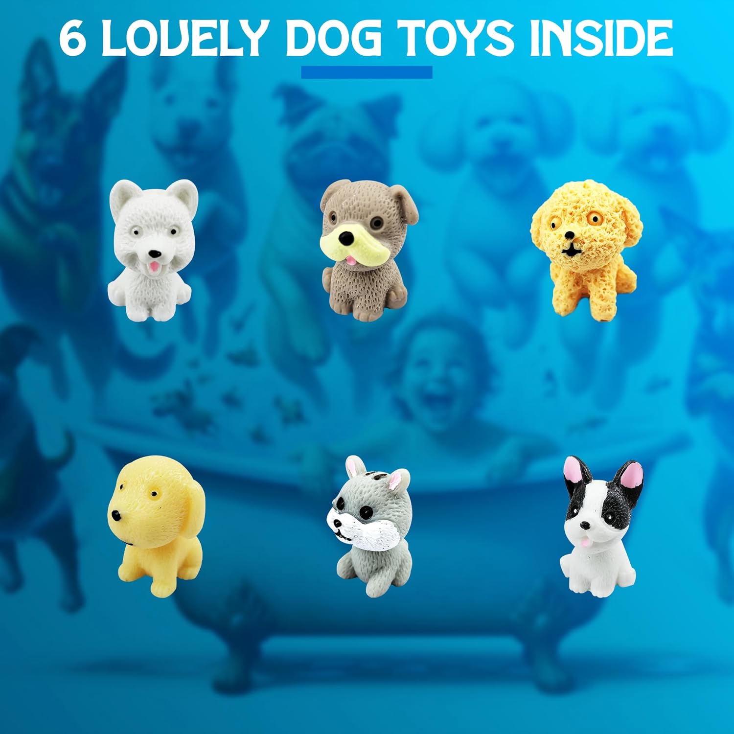 6 lovely dog toy inside