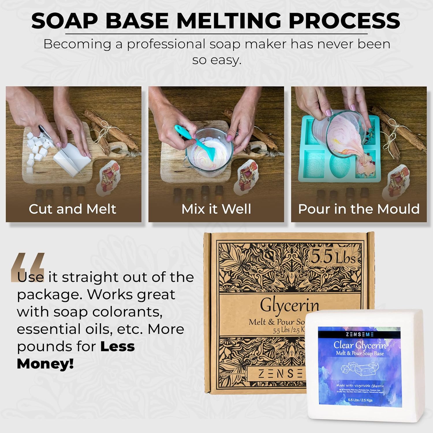 Soap base melting process - ZenseMe 
