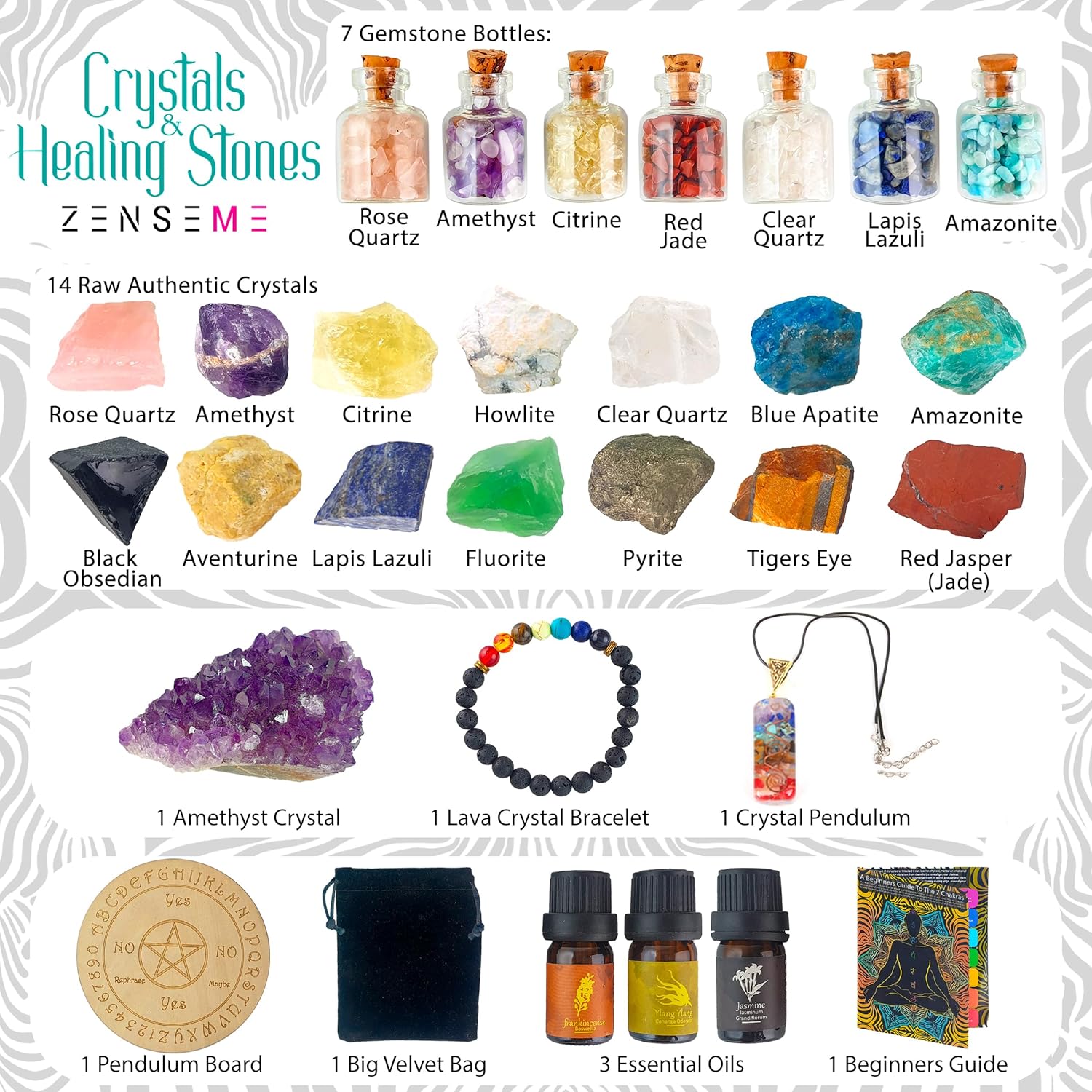 ZenseMe Crystal Healing Stones