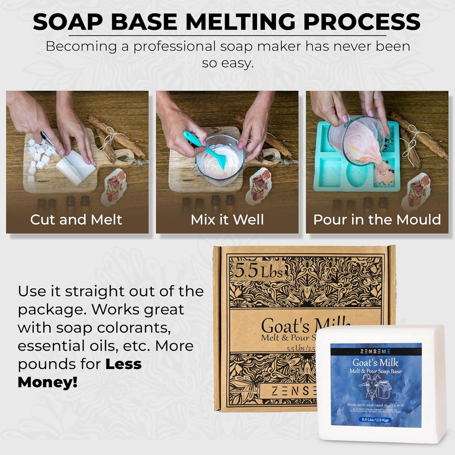  our soap base making- ZenseMe