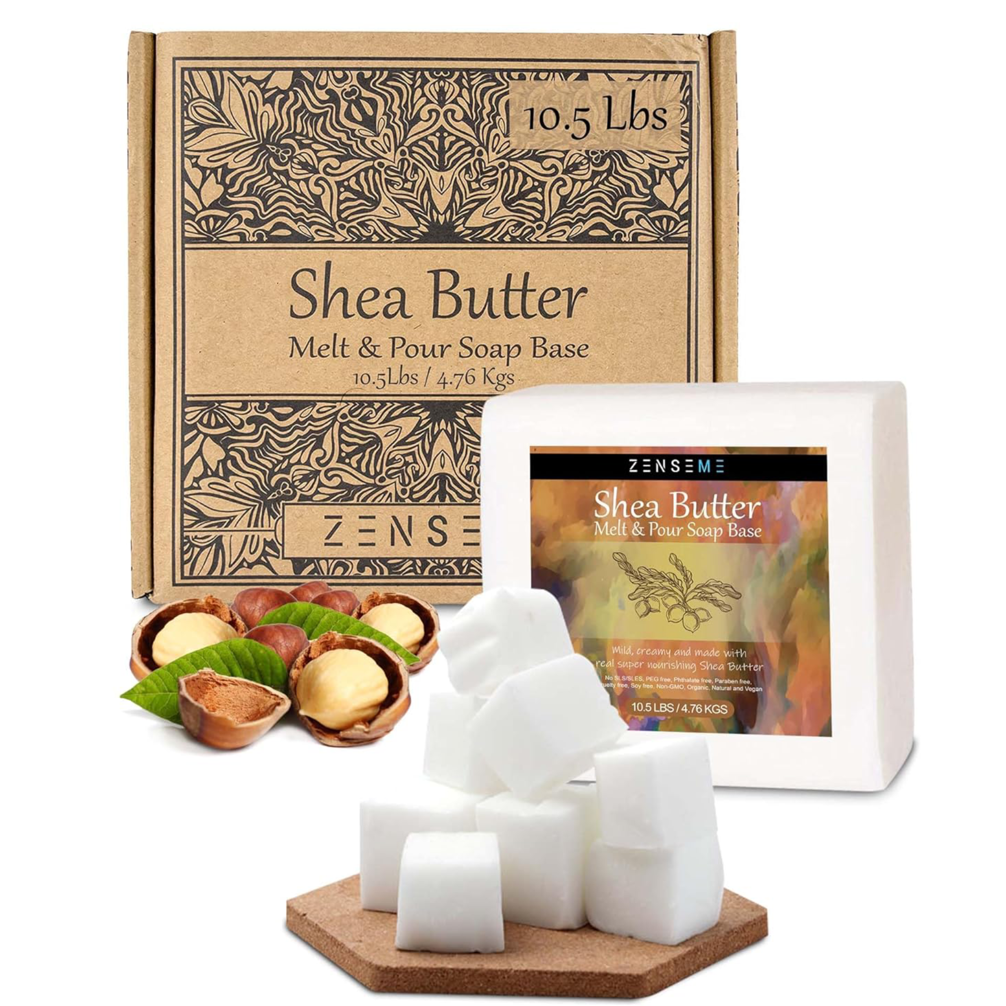 Shea butter melt and pour soap base packaging 