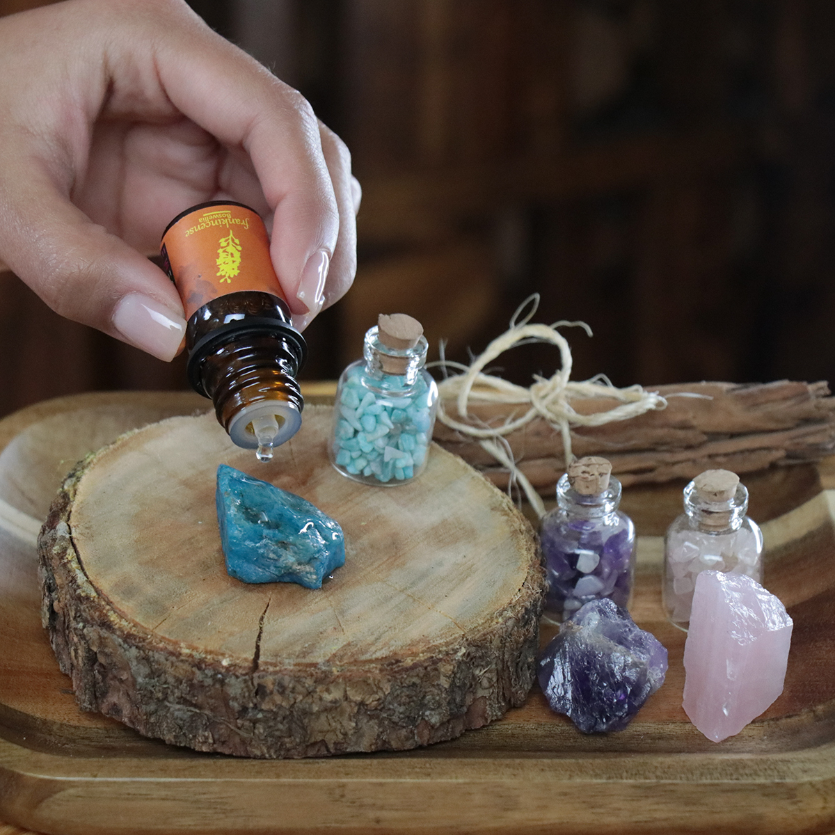 Pair Crystals With Essential Oils Zenseme